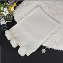 Women High Quality Plain Rabbit Fur Pom Pom Cashmere Shawl Scarf Winter Oversized Pashminas Poncho Hijab Blanket Cachecol