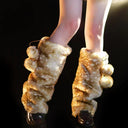 Faux Fur Plush Cute Girls Reindeer Leg Warmers Kawaii Furry Boots Socks Cover Gothic Punk  High Boots Socks Performance Costume