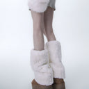 Women's Faux Fur Leg Warmers Fall Winter Warm Soft Foot Cover Boot Cuffs Party Costume Accessory