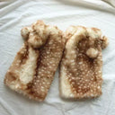 Faux Fur Plush Cute Girls Reindeer Leg Warmers Kawaii Furry Boots Socks Cover Gothic Punk  High Boots Socks Performance Costume