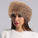 New Faux Fur Empty Hat Thicken Soft Travel Brimless Hat Winter Warm Ear Protection Headband Cover