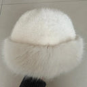 Fashion Faux Fox Fur Thicken Warm Hats for Women Lady Windproof Russian Hat Ear Protection Bonnet Caps Winter Warm Snow Ski Cap