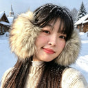 Vintage Faux Mink Fur Earmuffs for Women Y2k Plush Cold Protection Wind-proof Ear Cover Men Winter Thicken Keep Warm Earplugs