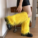 Women Faux Fur Leg Warmers Women Fall Leggings Jk Boots Stocking Girls Lolita Punk Boot Cover Harajuku Fur Foot Warming Cover