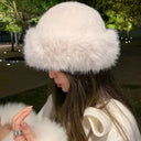 Fashion Faux Fox Fur Thicken Warm Hats for Women Lady Windproof Russian Hat Ear Protection Bonnet Caps Winter Warm Snow Ski Cap