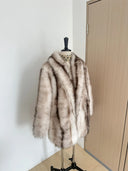 Women Chic Vibes Stylish Faux Fur Coat in White Stripes Fashion Iconic Plush Outwear Outfit Inspiration for Cozy Nights Out