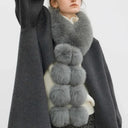 〔Funny〕Long Faux Fox Fur Scarf Women Winter Warm Soft Furry Scarves Casual Lady Outdoor Neck Warmer Collar