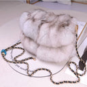 Fox Fur Women's Bags For Woman 2026 New Natueal Fox Fur Luxury Bags Designers Crossbody Bags Plush Women's Shoulder Bag