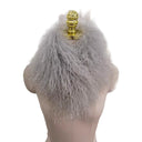 Luxurious Mongolian Lamb Fur Scarf Fur Wrap with Magnetic Buckle