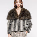 2025 Autumn and Winter New Style Faux Mink Coat with Fur Collar 650g Polyester Design Stylish and Fashionable Women's Outerwear