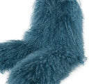 Luxurious Mongolian Lamb Fur Scarf Fur Wrap with Magnetic Buckle