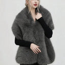 Simple Faux Rabbit Fur Imitation Mink Fur Scarf Thicken Neck Warmer Plush Scarf Long Pure Color Women Winter Scarves Cold Proof