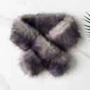 Skin Friendly Winter Faux Fur Scarf Windproof Soft Texture Thick Warm Neck Warmer Thermal Insulation Cozy Fit