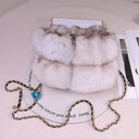 Fox Fur Women's Bags For Woman 2026 New Natueal Fox Fur Luxury Bags Designers Crossbody Bags Plush Women's Shoulder Bag