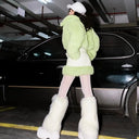 Fashion Faux Fur Furry Leg Warmers 40cm Japanese Style Lolita Boots Cover Soft Y2K Knee High Girls Socks Spicy Girls