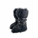 Women's Faux Fur Snow Boots with Side Zipper, Comfortable Warm Booties for Winter Outdoor, Trendy Fashionable Long Footwear