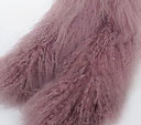 Luxurious Mongolian Lamb Fur Scarf Fur Wrap with Magnetic Buckle