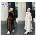 Women Faux Fur Long Coats Jackets Stand Collar Coat Thick Warm Y2k Streetwear Jacket Elegant Work Casual Outerwear Autumn Winter