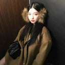 Vintage Faux Mink Fur Earmuffs for Women Y2k Plush Cold Protection Wind-proof Ear Cover Men Winter Thicken Keep Warm Earplugs