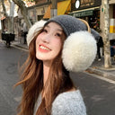 Plush Ear-Muffs Winter Accessories Ear Warmer Wool Fur Earmuffs Woman Ear Defenders Ear Muff Fashion Outdoor Sports Earflap