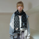 Ladies' Scarves Korean Cartoon Deer Floral Kawaii Sweet Versatile Cute Scarfs Thicked Warm High-quality Cashmere Knitted Scarfs