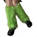 Fashion Faux Fur Furry Leg Warmers 40cm Japanese Style Lolita Boots Cover Soft Y2K Knee High Girls Socks Spicy Girls