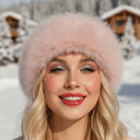 Vertical Texture Striped Fur Hat Fleece Lining Windproof Plush Trapper Hats Thermal Insulation Faux Fur Brim Puffy Bucket Cap