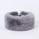 New Faux Fur Empty Hat Thicken Soft Travel Brimless Hat Winter Warm Ear Protection Headband Cover